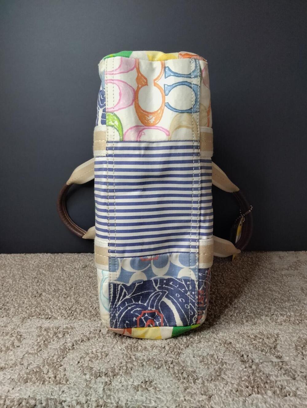 Coach Hamptons Weekend Patchwork Canvas Tote Bag 10454 Purse - Picture 5 of 9